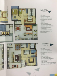 Apartamentos tipo 2 e 4